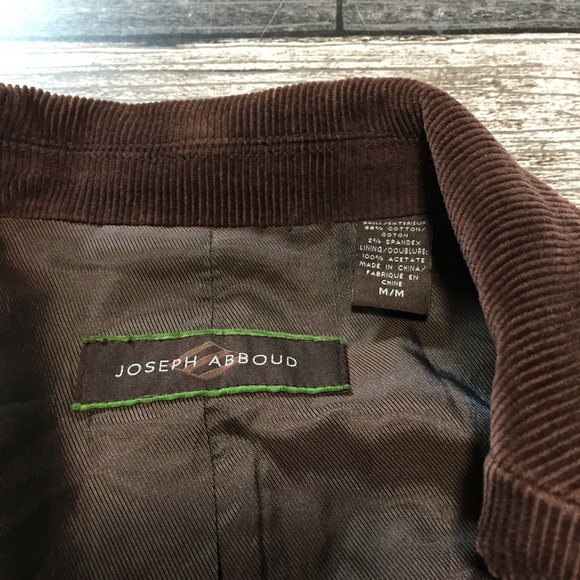 Joseph Abboud Corduroy Blazer Jacket Men’s M Brown Cotton Blend 3 Button - Picture 8 of 9